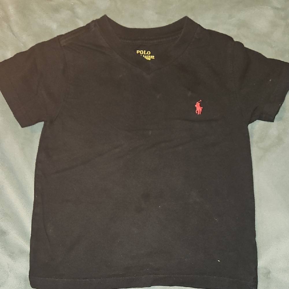 Polo by Ralph Lauren Toddler Tee in Black with Red Logo